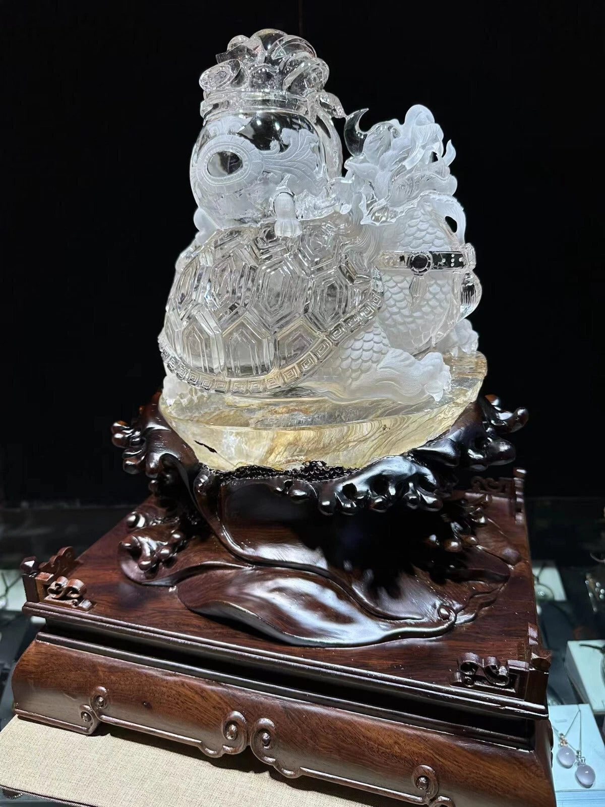 Natural Clear Quartz Dragon Turtle